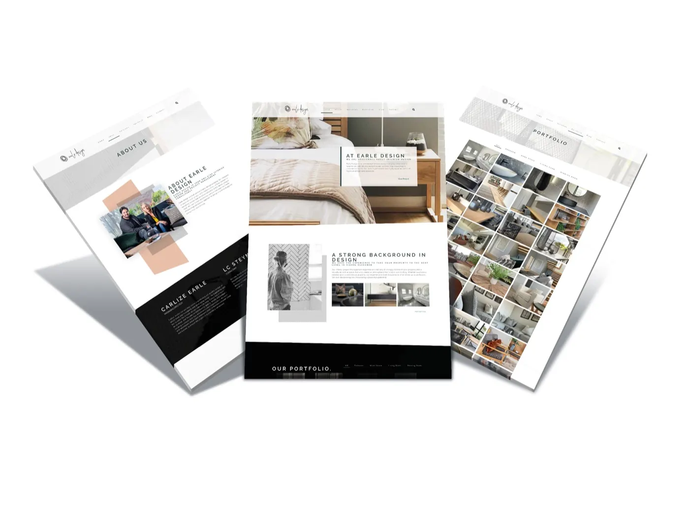 Earle Design website design