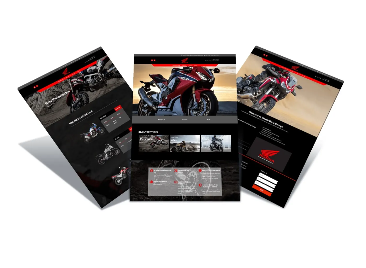 Honda Wing George website design