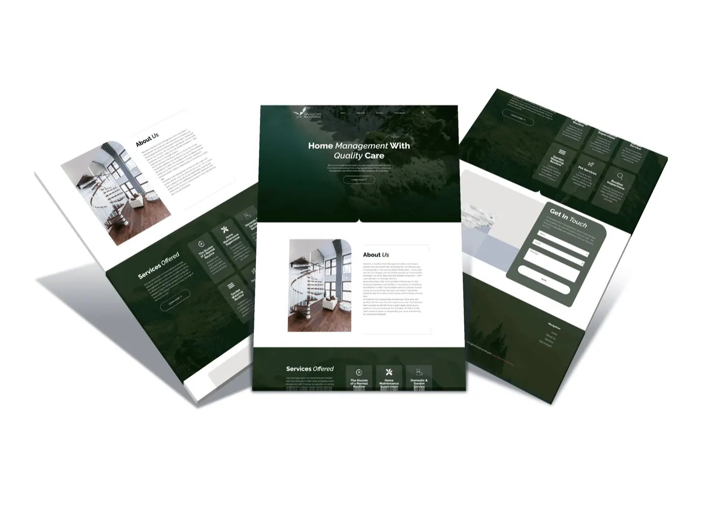 Swallow Home Management website design