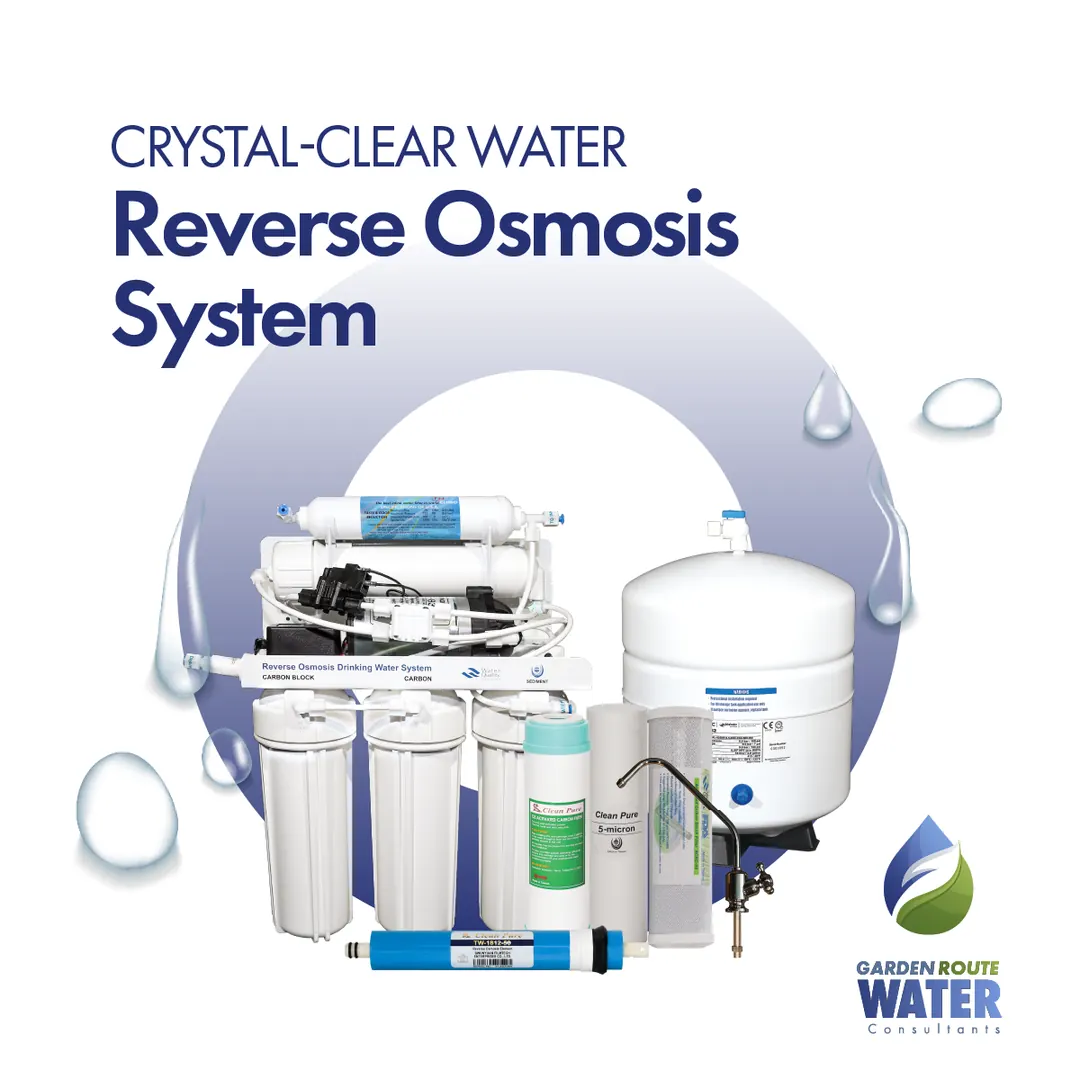 Garden Route Water square social media design for reverse osmosis