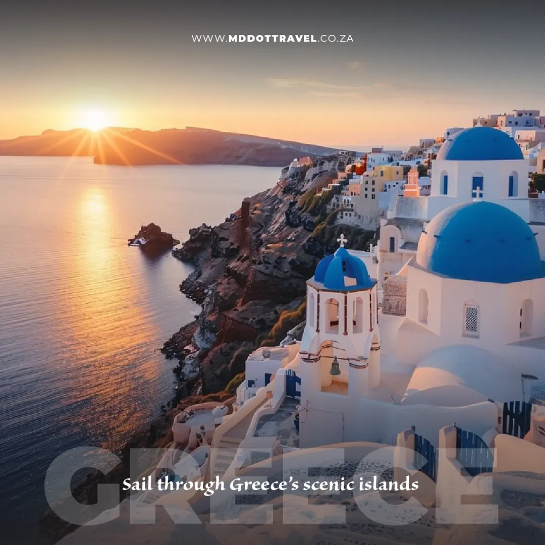 MD DOT Travel square social media design for Greece