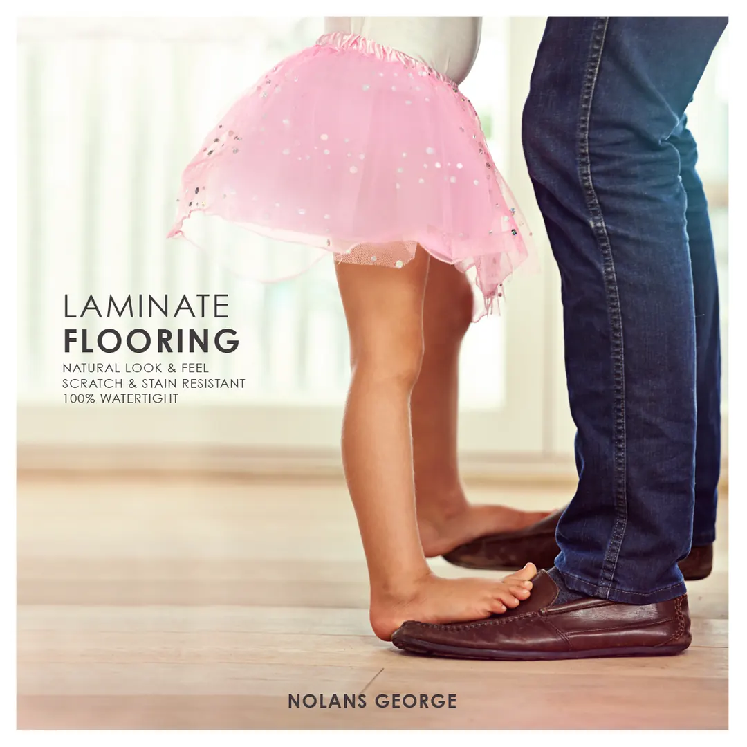 Nolans Flooring and Blinds square social media design for laminate flooring